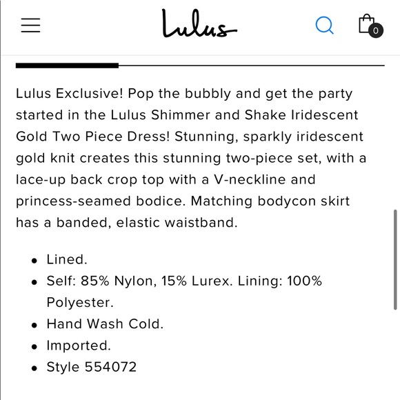 Gold Two Piece Set - Picture 4 of 4